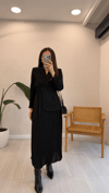 SİYAH 7139 CEKET ELBİSE TAKIM 
