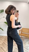 SİYAH 7155 YELEK PANTOLON TAKIM