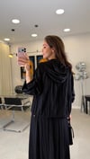 SİYAH 7495 KESİK DETAY ETEK TAKIM