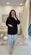SİYAH 7523 BASKILI SWEATSHİRT 