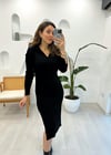 SİYAH 8022 TRİKO ELBİSE
