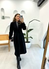 SİYAH 8032 KEMERLİ KAŞE KABAN