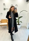 SİYAH 8032 KEMERLİ KAŞE KABAN