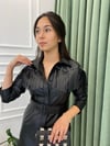 SİYAH 9064 TAŞ PÜSKÜL DETAY ELBİSE 