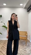 SİYAH 9413 YELEK PANTOLON TAKIM 