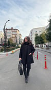 SİYAH 9698 ATKILI KABAN 