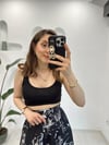 SİYAH ASKILI CROP