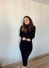 SİYAH BALIKÇI TRİKO ELBİSE