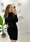 SİYAH BASİC TRİKO ELBİSE 