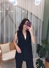 SİYAH BOL PAÇA YELEK TAKIM