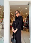 SİYAH CHANEL KALEM ETEKLİ TAKIM