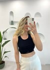 SİYAH CROP BLUZ