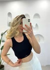 SİYAH CROP BLUZ