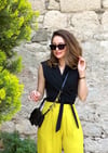 SİYAH CROP YELEK 