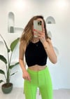 SİYAH DÜĞÜMLÜ CROP BLUZ