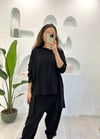 SİYAH FİLE DETAY PANTOLON TAKIM