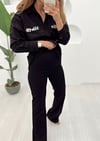 SİYAH FLARE PAÇA PANTOLON