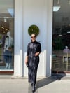 SİYAH-GRİ 4704 TRİKO ELBİSE