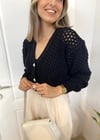 SİYAH İNCİ DÜĞMELİ HIRKA