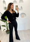 SİYAH İSPANYOL PAÇA PANTOLON
