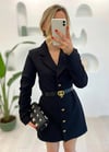 SİYAH KEMER DETAY BLAZER CEKET 
