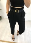 SİYAH KEMERLİ PANTOLON
