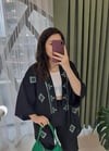 SİYAH KİMONO PANTOLON TAKIM