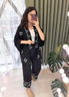 SİYAH KİMONO PANTOLON TAKIM