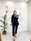SİYAH KOLU BÜZGÜLÜ  BLAZER CEKET 