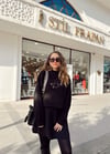 SİYAH KUŞ DESEN SWEAT 