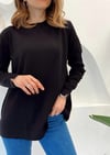 SİYAH MERSERİZE TUNİK
