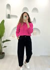 SİYAH MOM PANTOLON 