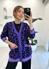 SİYAH-MOR 8625 LEOPAR HIRKA 