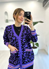 SİYAH-MOR 8625 LEOPAR HIRKA 