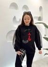 SİYAH ORGANZE KOLLU SWEAT