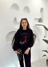 SİYAH ORGANZE KOLLU SWEAT