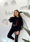 SİYAH ORGANZE KOLLU SWEAT