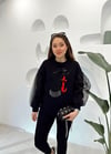 SİYAH ORGANZE KOLLU SWEAT