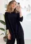 SİYAH PANTOLONU VE TUNİĞİ ŞİFON TKM 