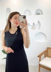SİYAH PARAŞÜT BAMBU ELBİSE 