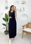 SİYAH PARAŞÜT BAMBU ELBİSE 