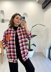 SİYAH-PEMBE 29891 EKOSE BOMBER CEKET