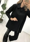 SİYAH POPLİN GÖMLEK 