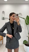 SİYAH-SAKS 7033 ŞORT ETEK CEKET TAKIM 