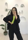 SİYAH ŞAL YAKA KRUVAZE CEKET