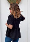 SİYAH SOMEDAY YAZILI TSHIRT