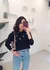 SİYAH SWAROVSKİ TAŞ İŞLEME SWEAT 