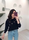 SİYAH SWAROVSKİ TAŞ İŞLEME SWEAT 