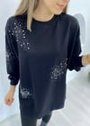 SİYAH TAŞLI SWEAT 