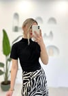SİYAH TEK OMUZ CROP 